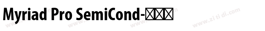 Myriad Pro SemiCond字体转换